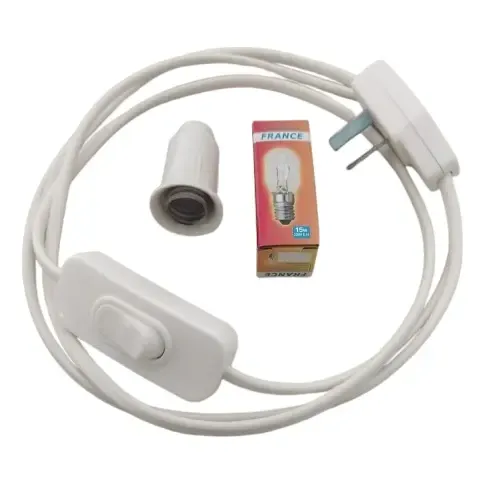 10 Kit Lampara De Sal / Cable 1,5mts,foco 15w,portalampara