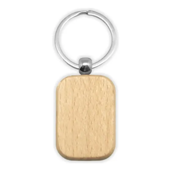 10 Llaveros De Madera Grabados Laser Personalizado/con Logo Madera