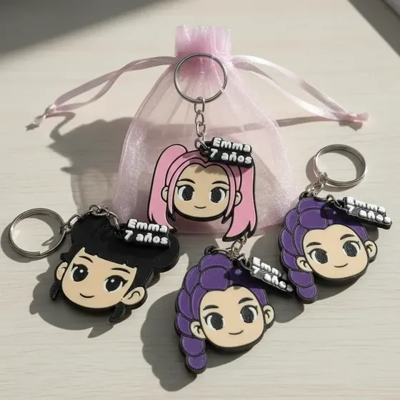 10 Llaveros Personalizados Con Nombre Bolsitas Individuales