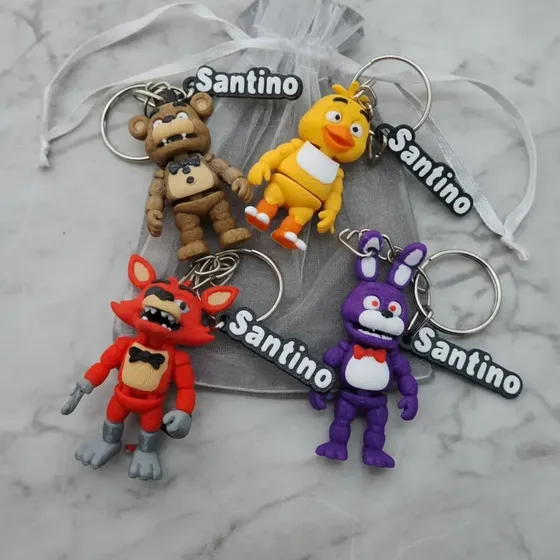 10 Llaveros Personalizados Flexibles Articulados Nombres