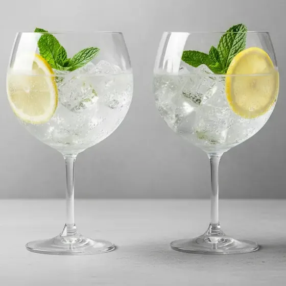2 Copas Gin Tonic 820ml Cristal Bohemia Original 100% Suelta