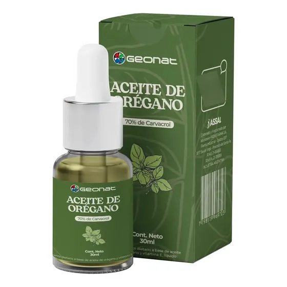Aceite de Orégano Geonat Puro con 70% de Carvacrol, 30 mL