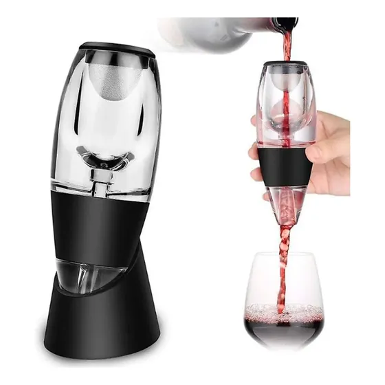 Aireador Oxigenador Decantador De Vino Magico Con Base