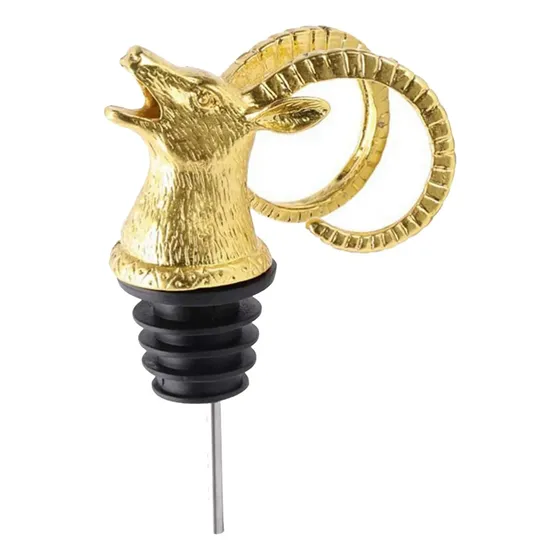 Aleación De Zinc Tapón De Vino Verter Caño Antílope 10cm