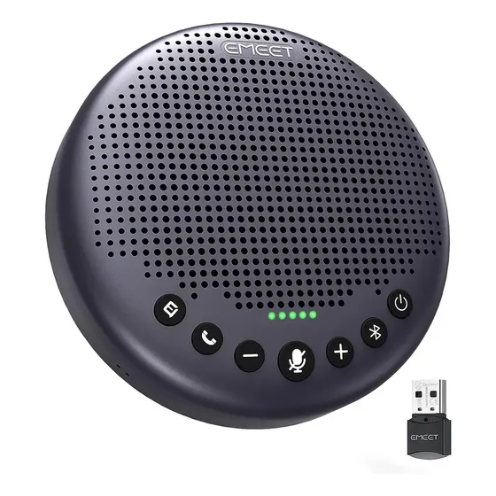 Altavoz De Conferencia Emeet Luna Plus 8 Microfonos 360° Color Gris