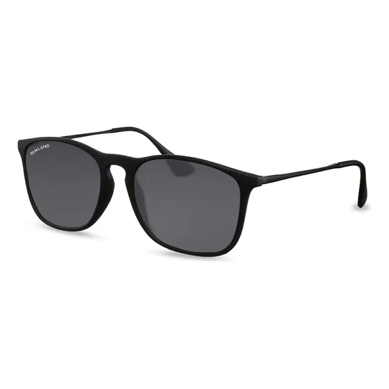 Anteojos De Sol Lentes Hombre Rimland Don Juan Lente Negro Varilla Negro Armazón Negro Diseño Ocean