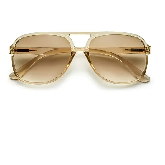Anteojos Sol B+ D Aviator Protección Uv 400 Hueso Lente Marrón Claro Diseño Aviador