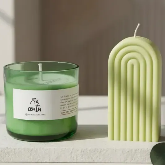 Aroma Box Velas Soja Artesanales Verde Centu Pera Y Palta