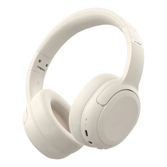 Auricular X-view Hp660 Inalámbrico Con Bluetooth Y Microfono Color Crema