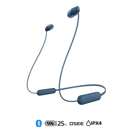 Auriculares Bluetooth Inalambricos In Ear Sony Wi-c100 Color Azul