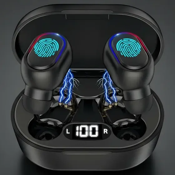 Auriculares Inalambricos A8s Alpina Touch 25 Hs Bateria Color Negro