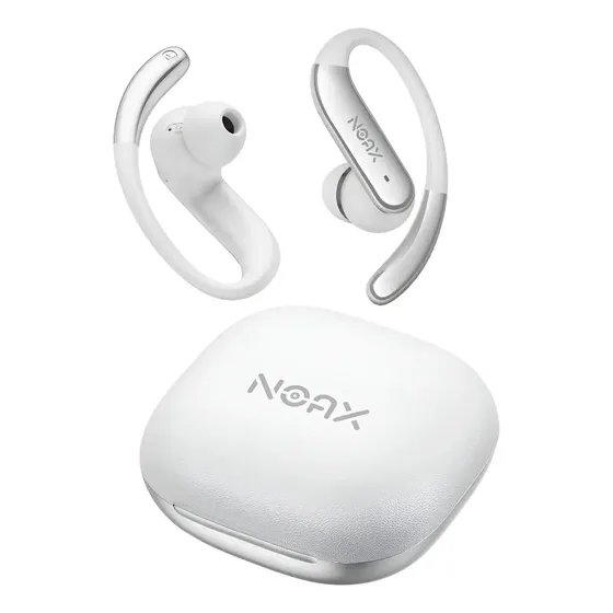Auriculares Inalambricos Deportivos Noax Flow Anc Ipx5 Touch Blanco