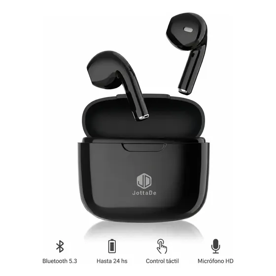 Auriculares Inalámbricos JD Air Free Bluetooth 5.3 Negro In Ear