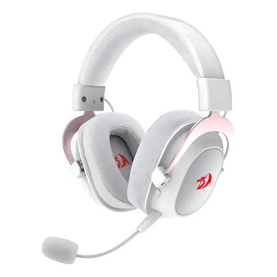 Auriculares inalámbricos para juegos Redragon Zeus Pro, 2,4 GHz, 7.1 Rgb, blancos
