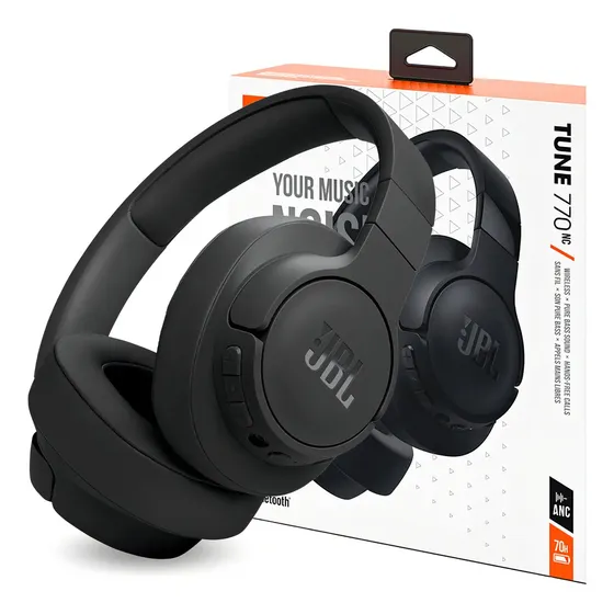 Auriculares JBL Tune 770NC Over-ear Inalámbricos con Cancelación de Ruido y Micrófono, Negro