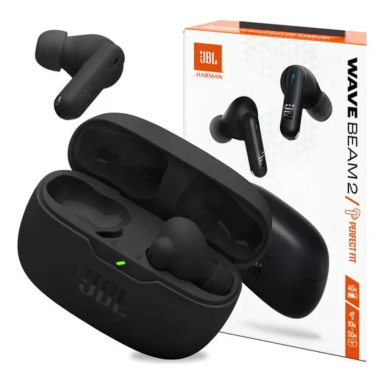 Auriculares Jbl Wave Beam 2 Tws In-ear Negro