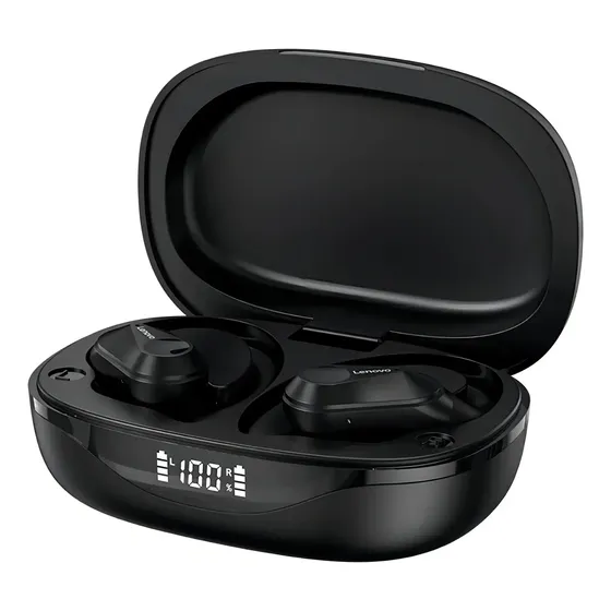 Auriculares Lenovo Livepods Lp75 Racing Thinkplus Bluetooth 5.3, color negro