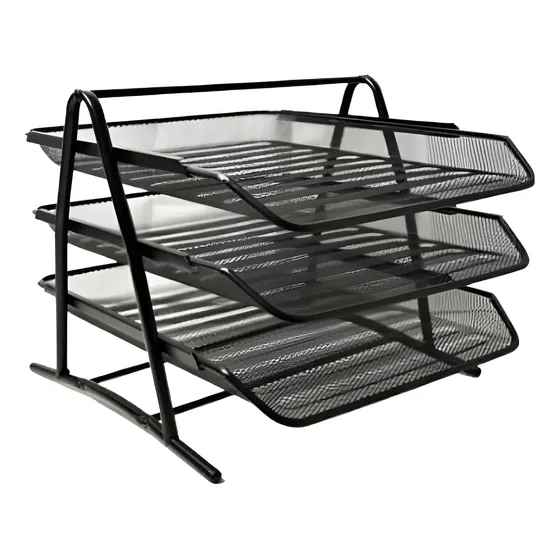 Bandeja Papelera Backo Organizador Metalico 3 Pisos