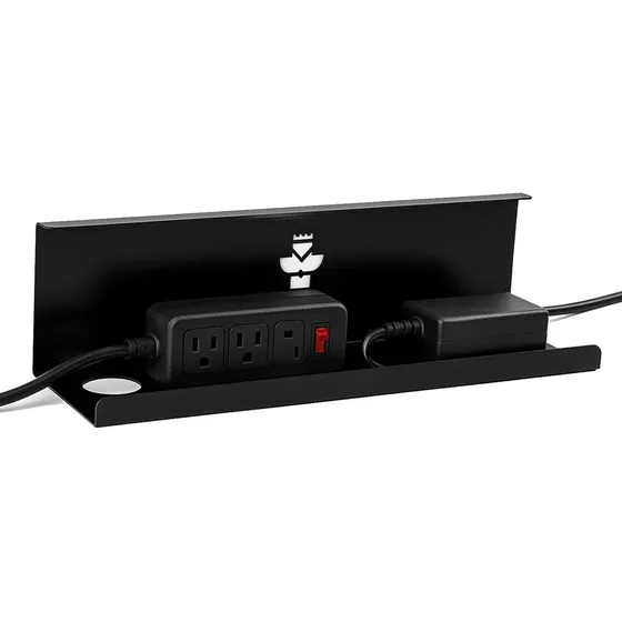 Bandeja Porta Cables Organizador De Cables Para Escritorio Color Negro