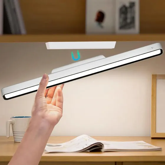 Barra Led Recargable Magnética 3 Colores Luz Escritorio Blan