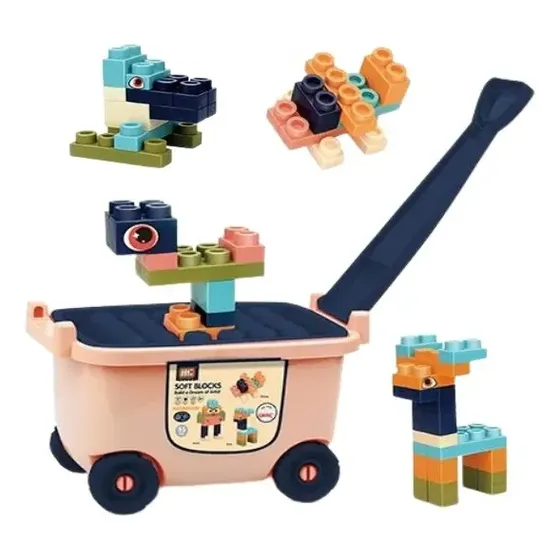 Bloques De Construccion Con Carretilla 55 Soft Blocks 55 Soft Blocks