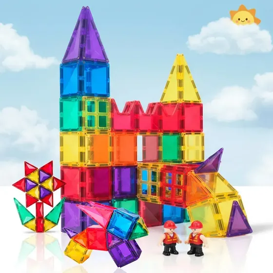 Bloques De Construcción Gadnic 100 Piezas De Juguetes Para Niños Magnéticos Geométricos