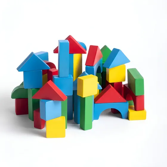 Bloques de Madera Juegos Kurimi 60 Piezas Didácticas Construcción Niños