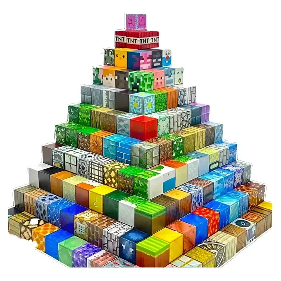 Bloques Magnéticos Cubos Para Armar De Construcción Estilo Minecraft Para Niños 60 Piezas | Didácticos Creativo Ilimitado Material Seguro Y 