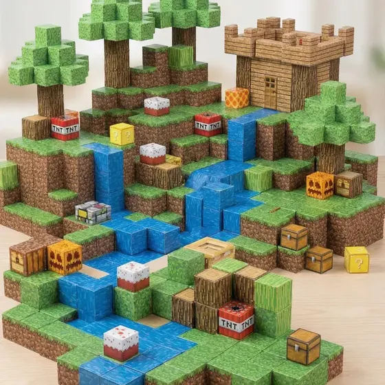 Bloques Magneticos Imantados Magnet World Minecraft 132 Piezas