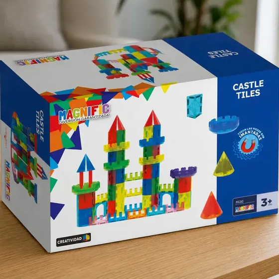 Bloques Magnéticos Magnific Tiles para Castillos y Cohetes (31 Piezas)