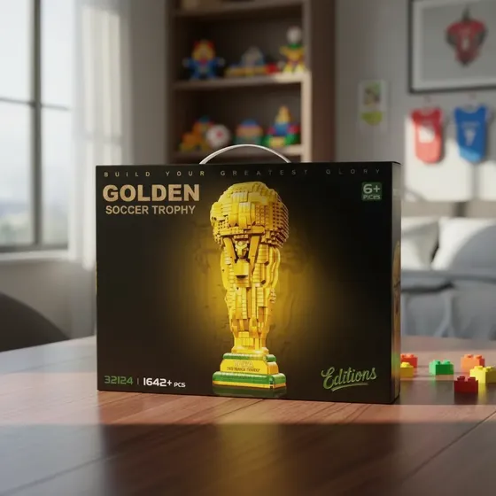 Bloques Para Armar Futbol Copa Del Mundo Trofeo Messi World