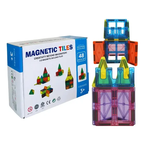 Bloques Para Armar Magnéticos De Construcción En Caja Mixio