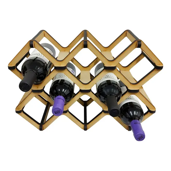 Bodega Encastrable 8 Botellas Cava Vinoteca Madera Color 9617-8-Natural