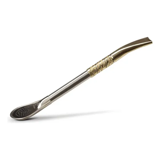 Bombillon Artesanal De Alpaca Guardapampa Pico Bronce