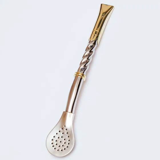 Bombillon Premium Pico De Rey En Alpaca Y Bronce