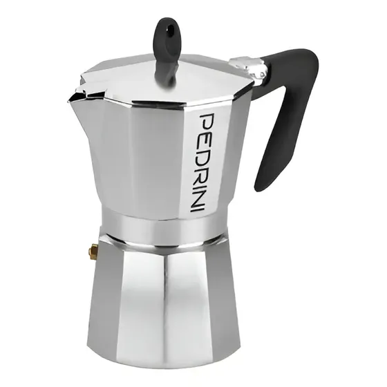 Cafetera 3 Pocillos Pedrini Italiana Moka Aluminio C Gris