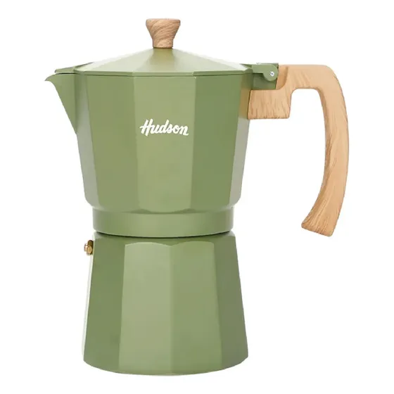 Cafetera Aluminio Olive Tipo Italiana 450ml Verde