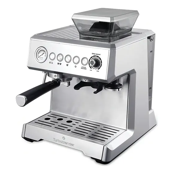 Cafetera Express Plus Turboblender Con Espumador Color Plateado