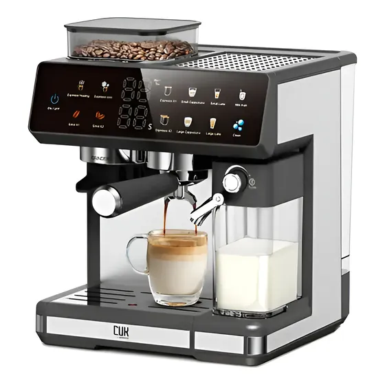 Cafetera Expresso Cuk By Gadnic 20 Bar 1350W Molinillo 20 Niveles 2.6L Acero