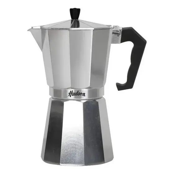 Cafetera Hudson 6 Tazas Manual Italiana Gris