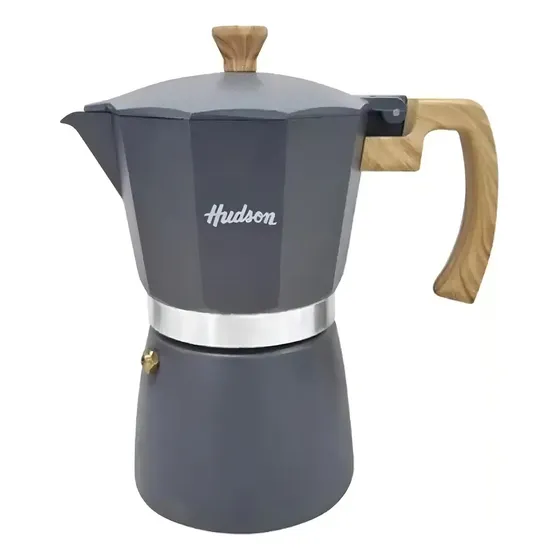 Cafetera Italiana 250ml Aluminio Esmaltado Gris Hudson Gris