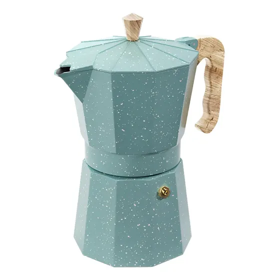 Cafetera italiana Brinox Verona-Green de Alum, 6 tazas, 300 ml