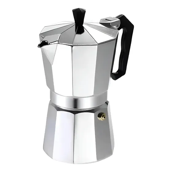 Cafetera Italiana Express De Aluminio 12 Pocillos Clasica Color Plateado