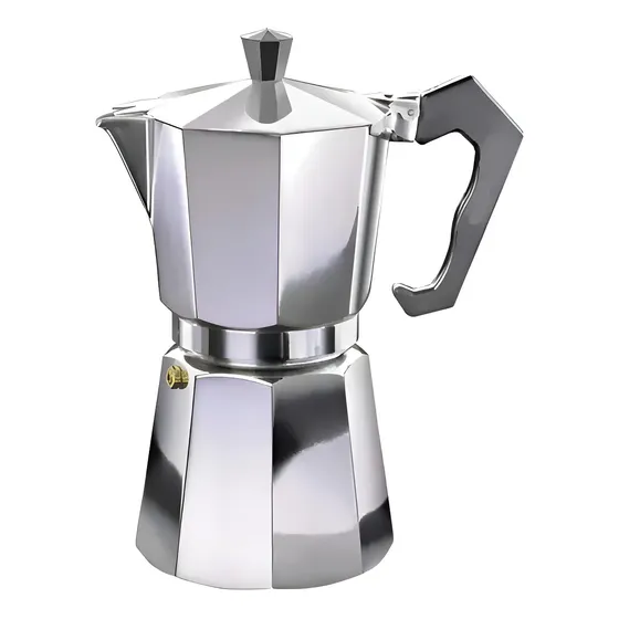 Cafetera Italiana Moka Express 12 Tazas Aluminio 780ml Gris
