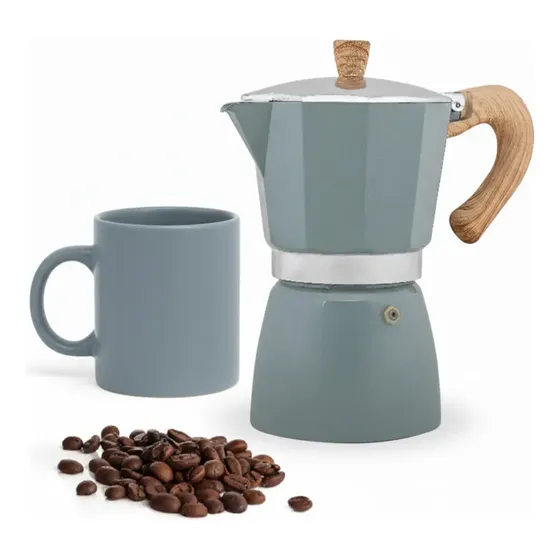 Cafetera Moka Cuk By Gadnic MK60P 300ml 6 Tazas Manual Aluminio Italiana