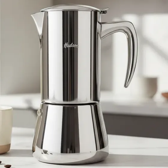 Cafetera Tipo Italiana Acero Inox Mirror 6 Tzs Pocill Hudson