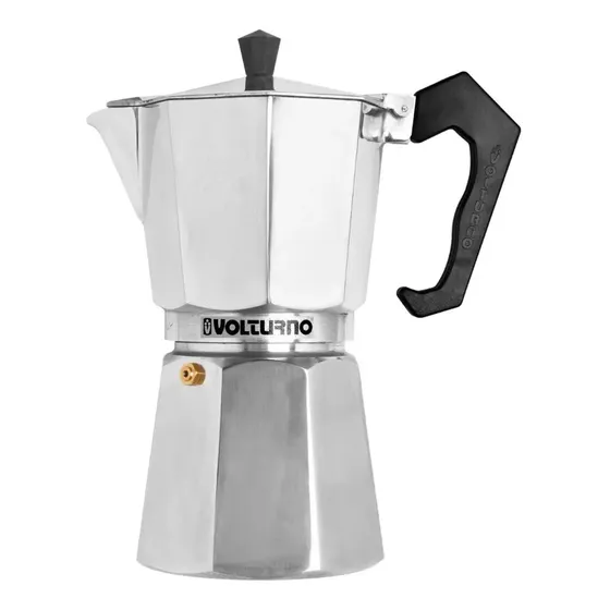 Cafetera Volturno Clásica 9 Pocillos Aluminio Italiana