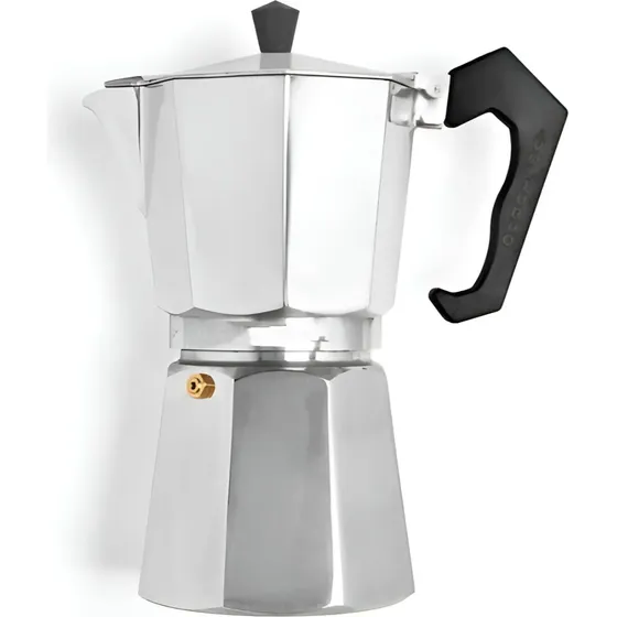 Cafetera Volturno Italiana Clasica De Aluminio 6 Pocillos