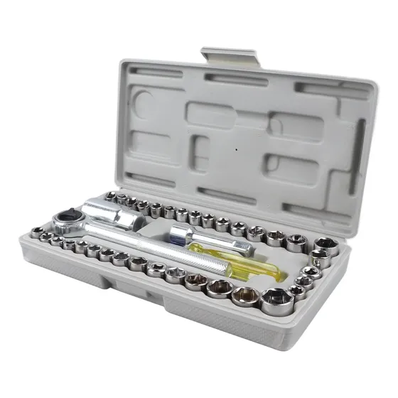 Caja De Herramientas Juego Llave Tubo Kit 40 Piezas Estuche