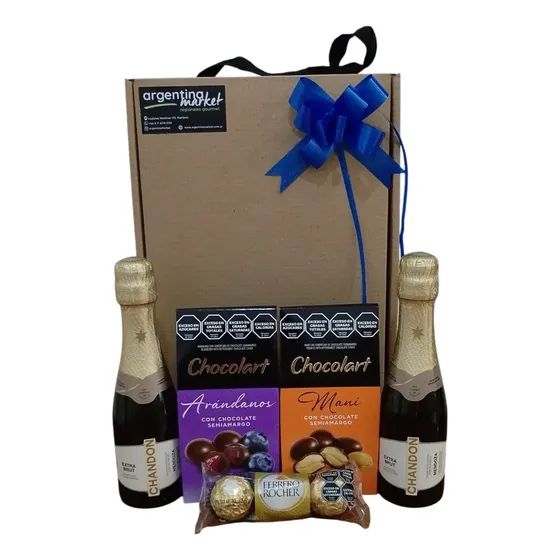 Caja Gourmet Chandon Extra Brut 187 Chocolates. Regalos